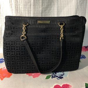 TOMMY HILFIGER BLACK  SATCHEL
